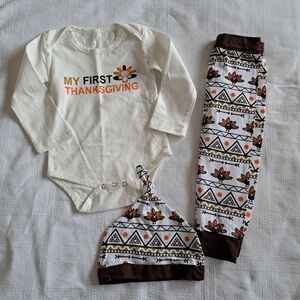 Thanksgiving boys size 2/3 or 100 3 piece outfit boys